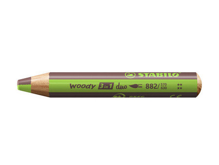 STABILO Crayon multi-talents woody 3en1 duo, rose/mauve lila