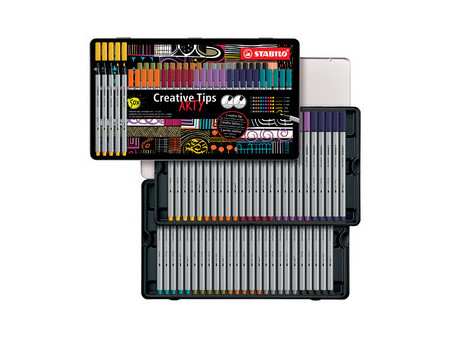 STABILO Kit créatif Creative Tips ARTY, étui métal de 30
