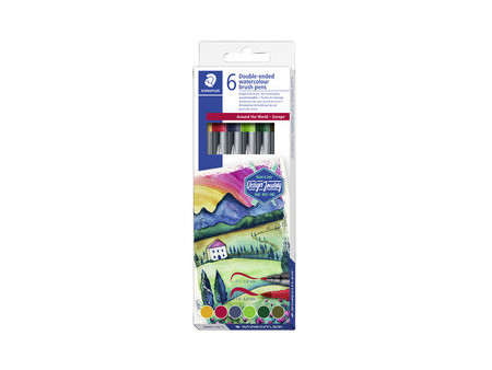 STAEDTLER Feutre double pointe 'Amérique du Sud', étui de 6