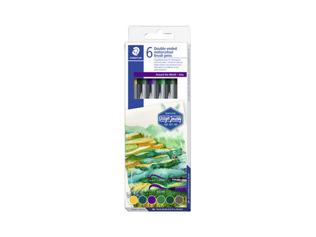 STAEDTLER Feutre double pointe 'Amérique du Sud', étui de 6