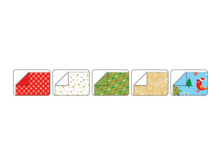 folia Feuilles de papier pour pliage 'Noel', 100 x 100 mm