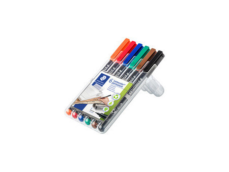 STAEDTLER Marqueur permanent 313S Lumocolor, étui de 4