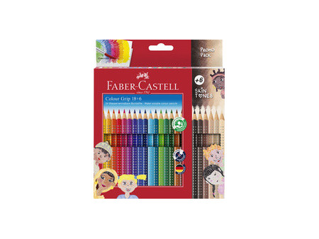FABER-CASTELL Crayon de couleur Colour GRIP, étui promo