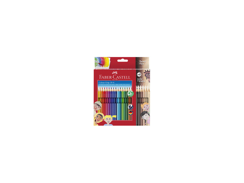FABER-CASTELL Crayon de couleur Colour GRIP, étui promo