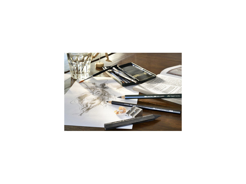 FABER-CASTELL Kit PITT GRAPHITE petit, étui de 9 pièces