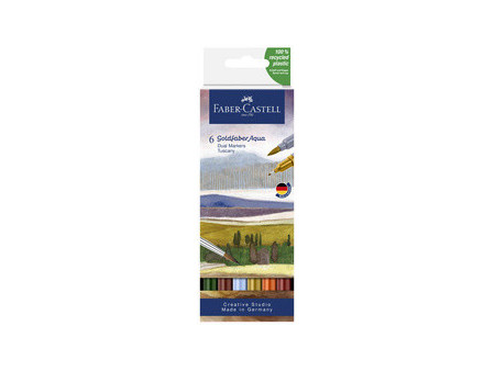 FABER-CASTELL Marqueur aquarelle GOLDFABER, étui Toscane