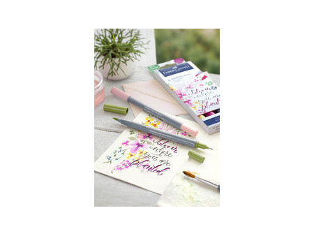 FABER-CASTELL Marqueur aquarelle GOLDFABER, étui Lettering