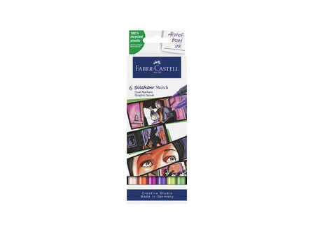 FABER-CASTELL Marqueur Sketch GOLDFABER, étui de 6 Graphic
