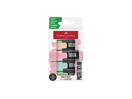 FABER-CASTELL Mini-surligneur TXTLNR Pastel, étui de 8