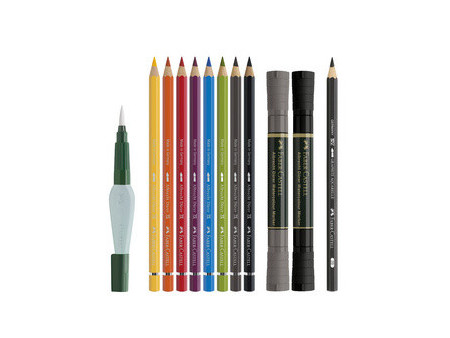 FABER-CASTELL Kit aquarelle Discovery, 12 pièces