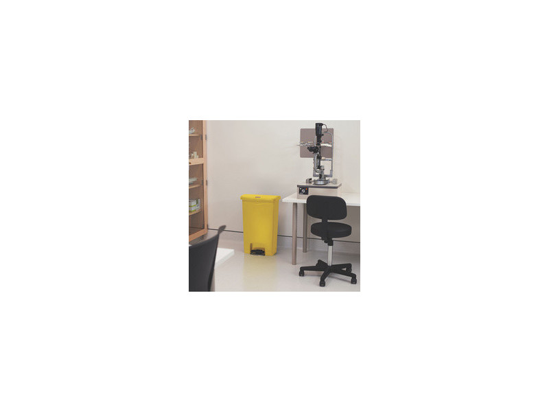 Rubbermaid Collecteur à pédale Slim Jim, 50 litres, rouge