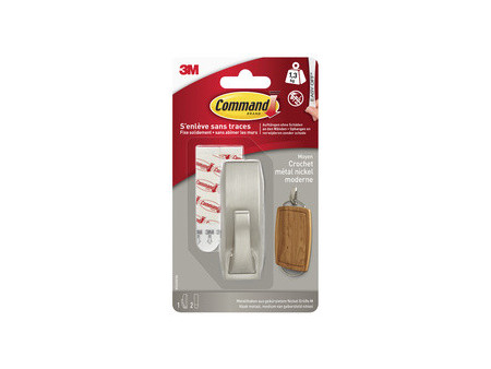 3M Command Crochet en métal 'Modern', taille: L, argent