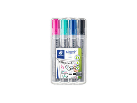 STAEDTLER Marqueur de conférence 356 Lumocolor, étui de 4