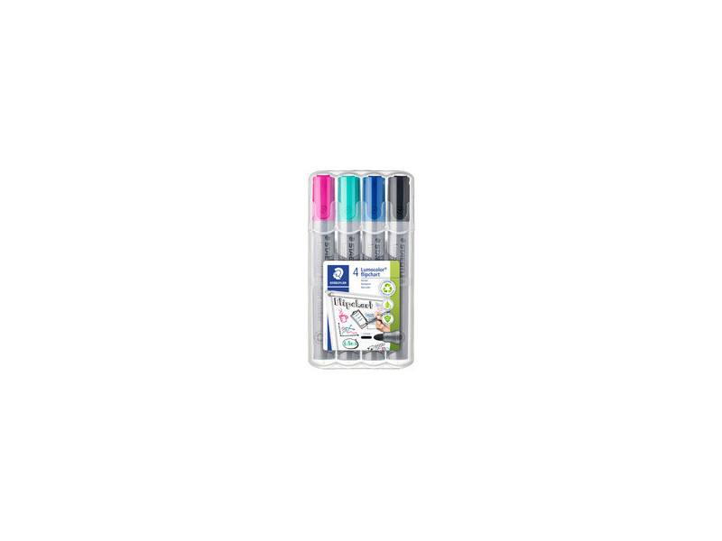 STAEDTLER Marqueur de conférence 356 Lumocolor, étui de 4