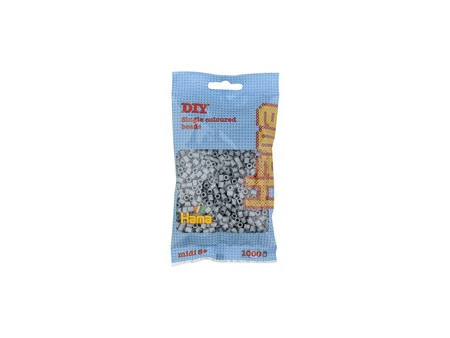 Hama Perles à repasser midi, dans un sachet, gris