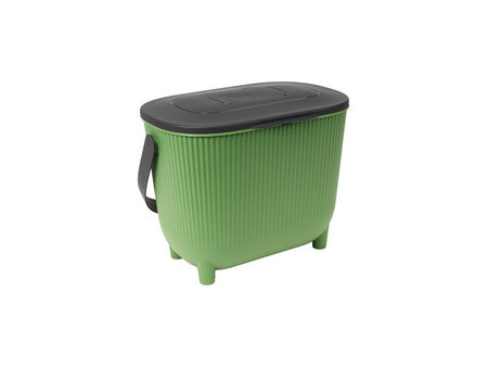 EDA Poubelle à compost avec filtre, vert/anthracite