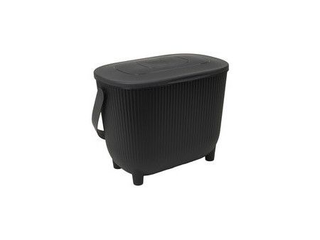 EDA Poubelle à compost avec filtre, vert/anthracite