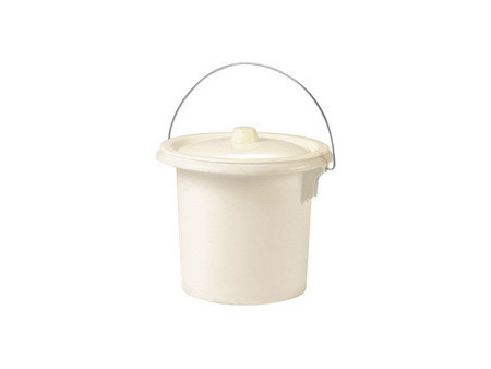 EDA Seau hygiénique, avec anse en métal, 11,5 litres, crème