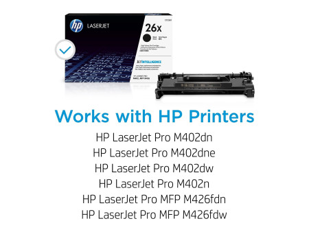 hp Toner 26X pour hp LaserJet Pro M-402, noir