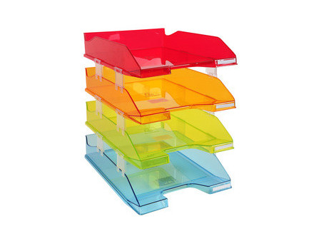 EXACOMPTA Set de corbeilles à courrier COMBO MIDI, A4,
