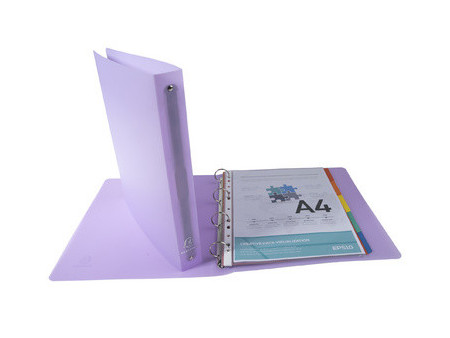EXACOMPTA Classeur à anneaux Chromaline, 4 anneaux, assorti