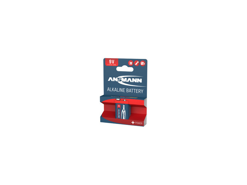 ANSMANN Pile alcaline 'RED', E-bloc 9V