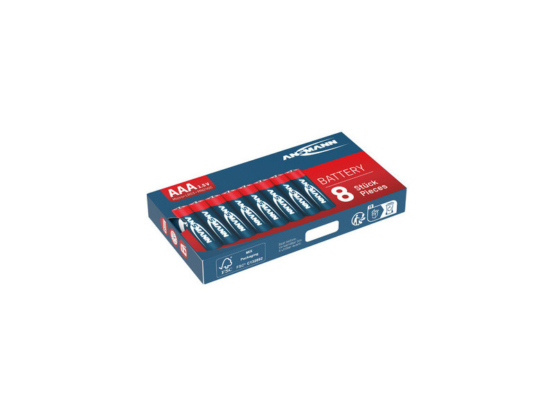ANSMANN Pile alcaline, Micro AAA, lot de 8