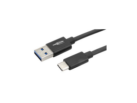 ANSMANN Câble de données & de charge, USB-A - USB-C, noir