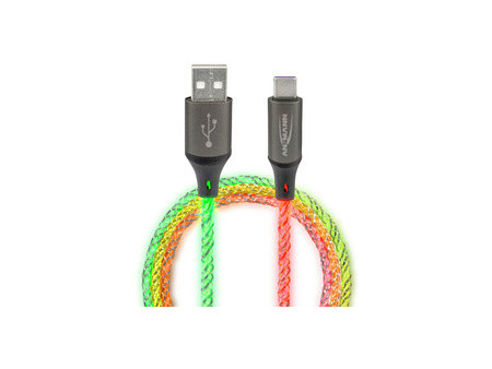 ANSMANN Câble de données & de charge, LED, USB-A/USB-C mâles