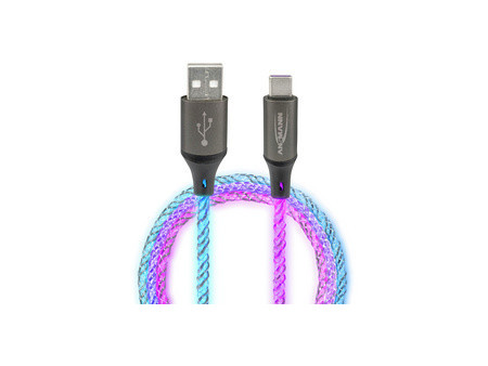 ANSMANN Câble de données & de charge, LED, USB-A/USB-C mâles
