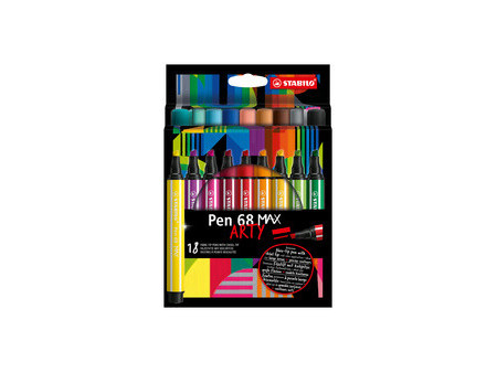 STABILO Feutre Pen 68 MAX, étui de 6 ARTY