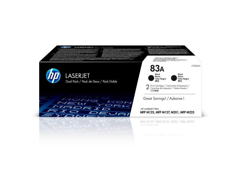 hp Toner hp 83A pour LaserJet Pro M201n, pack de 2, noir