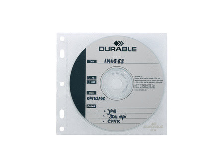 DURABLE Pochette CD-/DVD COVER FILE, PP, transparent