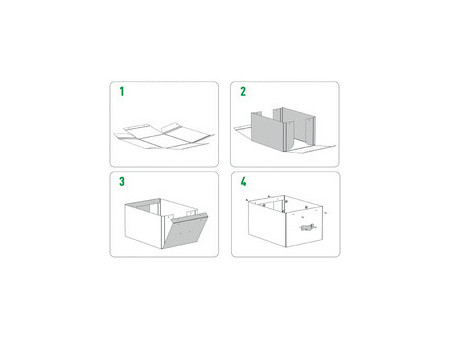 LEITZ Boîte de rangement Puro, carton, 7 L, set de 2, beige