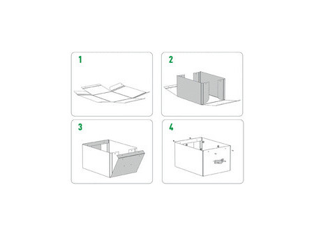 LEITZ Boîte de rangement Puro, carton, 8 L, set de 2, noir