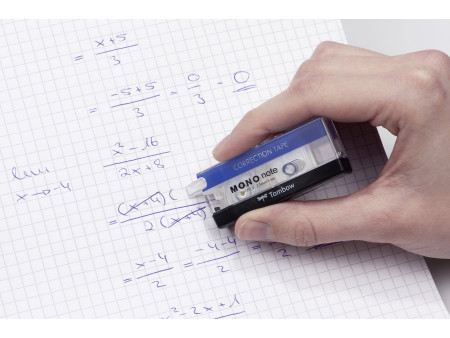 TOMBOW Roller de correction 'MONO note', 2,5 mm x 4 m, noir
