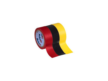 Rubafix Ruban toile, se découpe à la main, plastifié, rouge