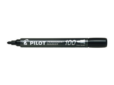 PILOT Marqueur permanent 100, pointe ogive, noir