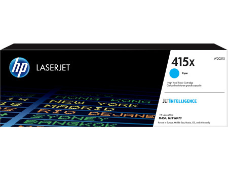 hp Toner hp 415X pour Color LaserJet Pro M454dn, cyan