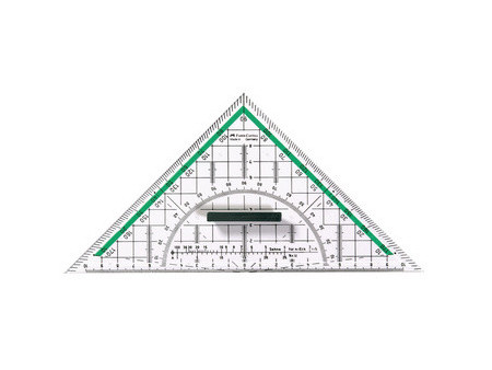 FABER-CASTELL Equerre géométrique BK 1 petite, avec poignée