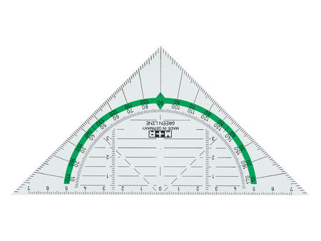 M+R Equerre géométrique 'Green Line', hypoténuse: 160 mm