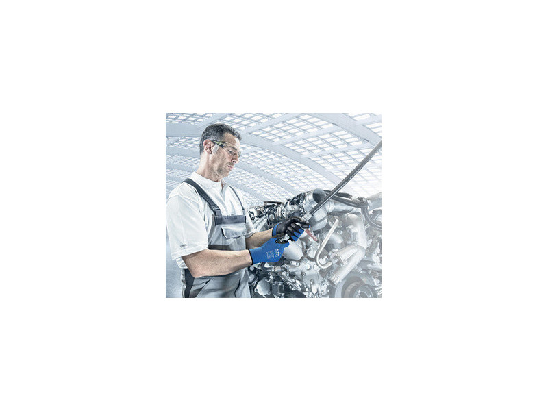 uvex Gants de travail phynomic wet, T. 10, bleu/anthracite