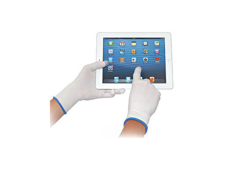 HYGOSTAR Gant à mailles fines Ultra Flex Touch, M, blanc