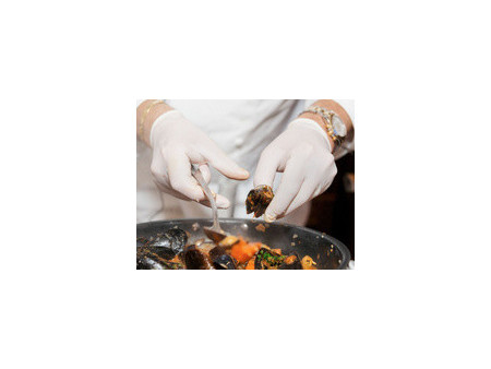 HYGONORM Gant nitrile ALLFOOD SAFE, M, sans poudre, blanc