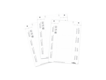 DURABLE Planche d'impression pour badges, 75 x 40 mm, blanc