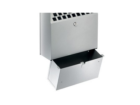 DURABLE Cendrier mural en métal, 4 litres, argent métallique
