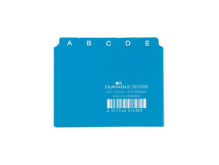 DURABLE Index alphabétique A - Z, PP, format A7 paysage