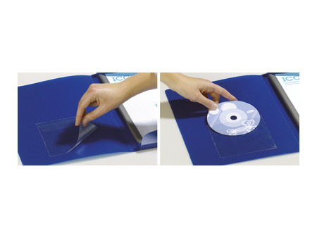 DURABLE Pochette autoadhésive POCKETFIX CD/DVD, transparent
