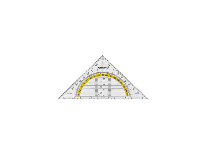 WESTCOTT Equerre géométrique, hypoténuse: 140 mm