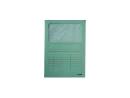 LEITZ Chemise à fenêtre, format A4, carton, jaune, 160 g/m2